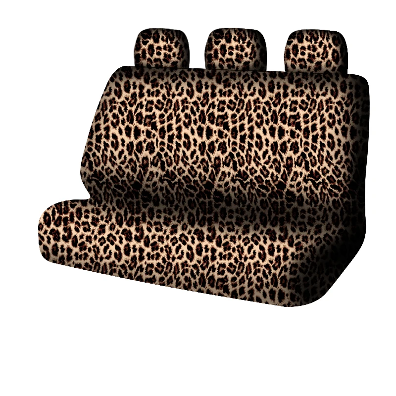 Leopard Animal Print Car Front Seat Covers Set of 4,Wild Cheetah Pattern Vehicle Seat Protector Car Covers for Cars Sedan SUV