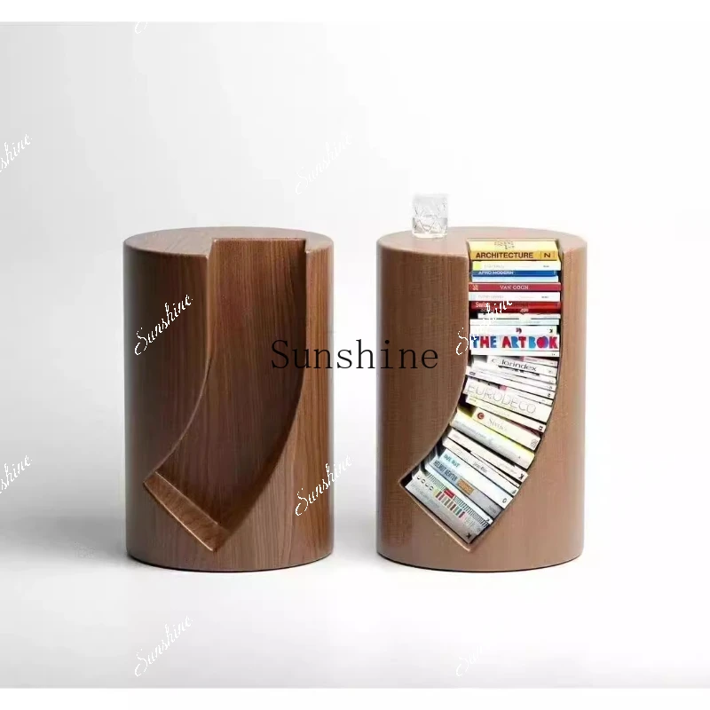 The tea edge of the book collection is a simple and creative storage bookcase, living room sofa, lazy table.  FT