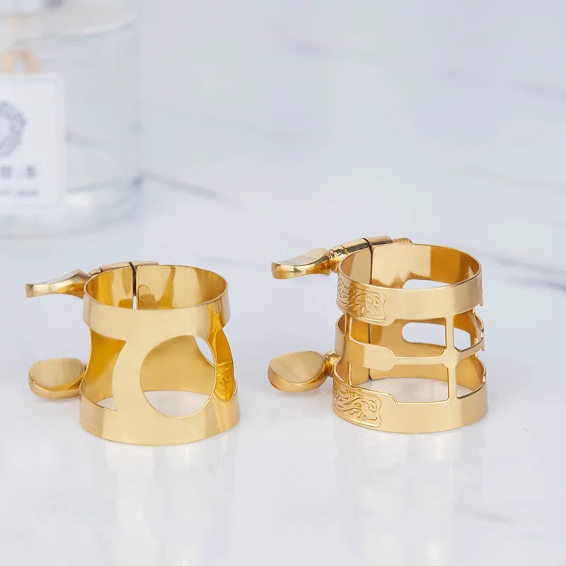 Eb Alto Saxophone Mouthpiece Clamp Accessories Metal Bb Tenor Soprano Saxophone Clamp Mouthpiece Cap Woodwind Instrument Accessories