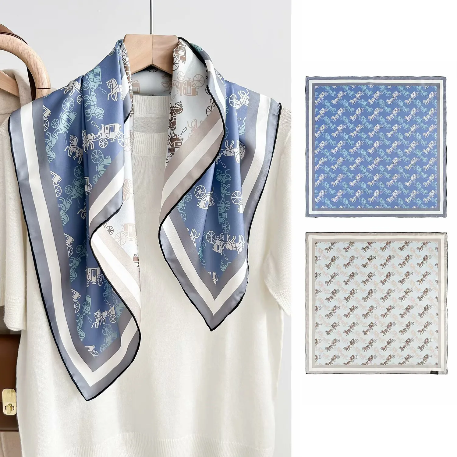 2026 Year of Horse Scarf High-Grade 70cm Square Gift for Girlfriend