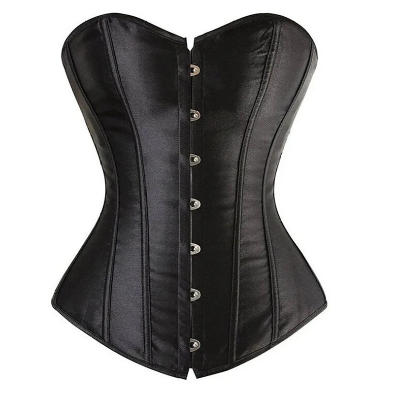 

Smooth Overbust Corset for Women Elegant Satin Corset Gather Shaping Chest Lingerie Body Shaper Steel Buckle Brocade Korset