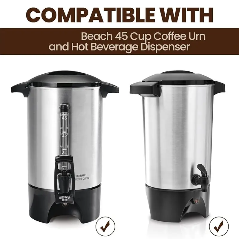 فلاتر قهوة بيضاء مثقوبة للاستعمال مرة واحدة (100 عبوة) لصانعة القهوة هاميلتون بيتش 45 كوب