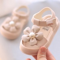 Girls' Sandals Girls' New Summer Princess Baotou Non Slip Children's Shoes Baby Shoes Soft Sole Prewalker Kids Sandals Utune