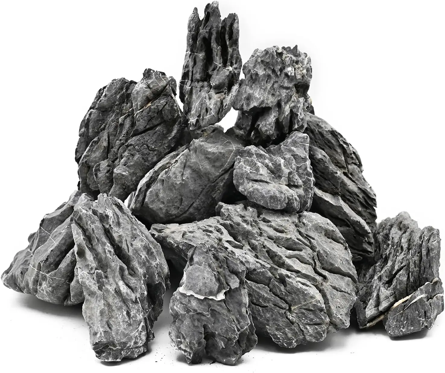 

Натуральные камни для аквариума Seiryu Stone, 20 фунтов, камень Драконий камень для декора аквариумов и террариумов, 3-7 дюймов