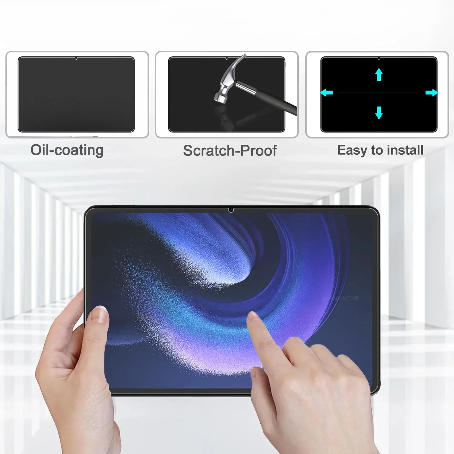 2Pcs Clear Tempered Glass HD Hard Film Scratch Proof Screen Protector For Xiaomi Pad 6 6S 6pro 5 5pro 6max 11 12.4 14 inch
