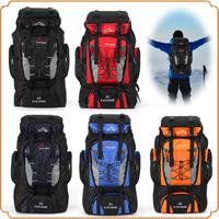 80L Climbing Backpack Large Capacity Fishing Backpack Adjustable Strap Mountain Climbing Rucksack for Outdoor Sports