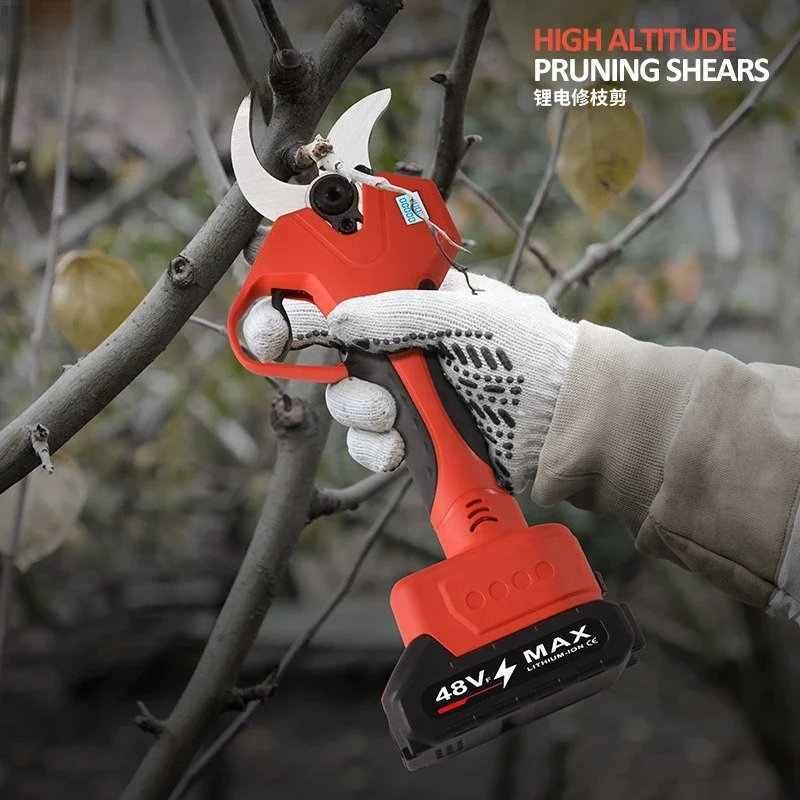 2025 مقص كهربائي شجرة الفاكهة قابلة للشحن تشذيب فروع البطارية البستنة مقص تشذيب شجرة مقص التقليم قطعة أثرية