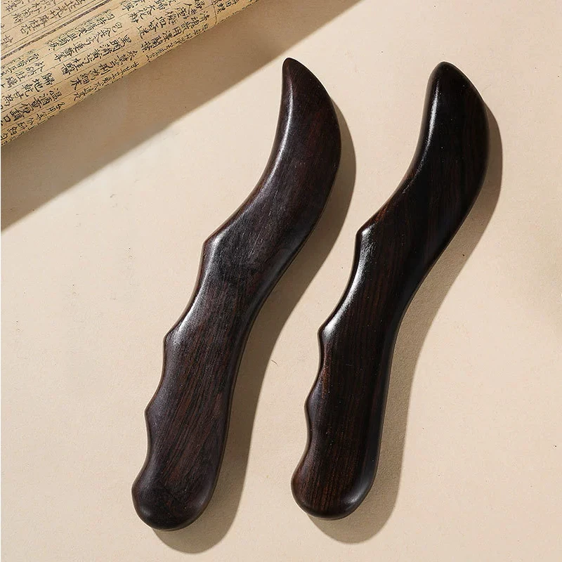 Natural Rosewood Body Massage Stick, Dual-Use Tool for Deep Muscle Soothing on Feet and Face, Handcrafted
