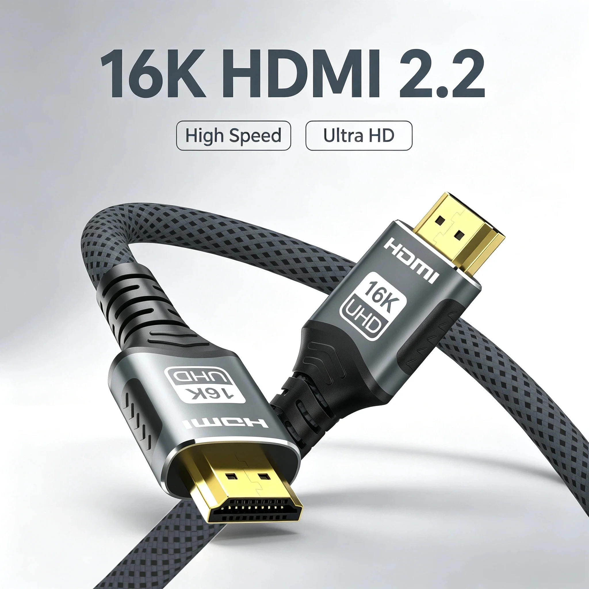 4K@144Hz HDMI 2.2 Cable Ultra High Speed 48Gbps EARC HDR10+ HDCP 2.3 for HDMI2.1 PS5 Xbox Series X/S Roku TV