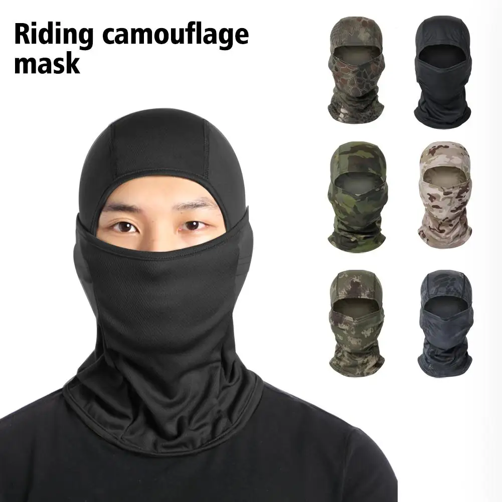 New Tactical Camouflage Balaclava Cap Men Cycling Full Face Outdoor Hunting Scarf Multifunctional Magic T9j7