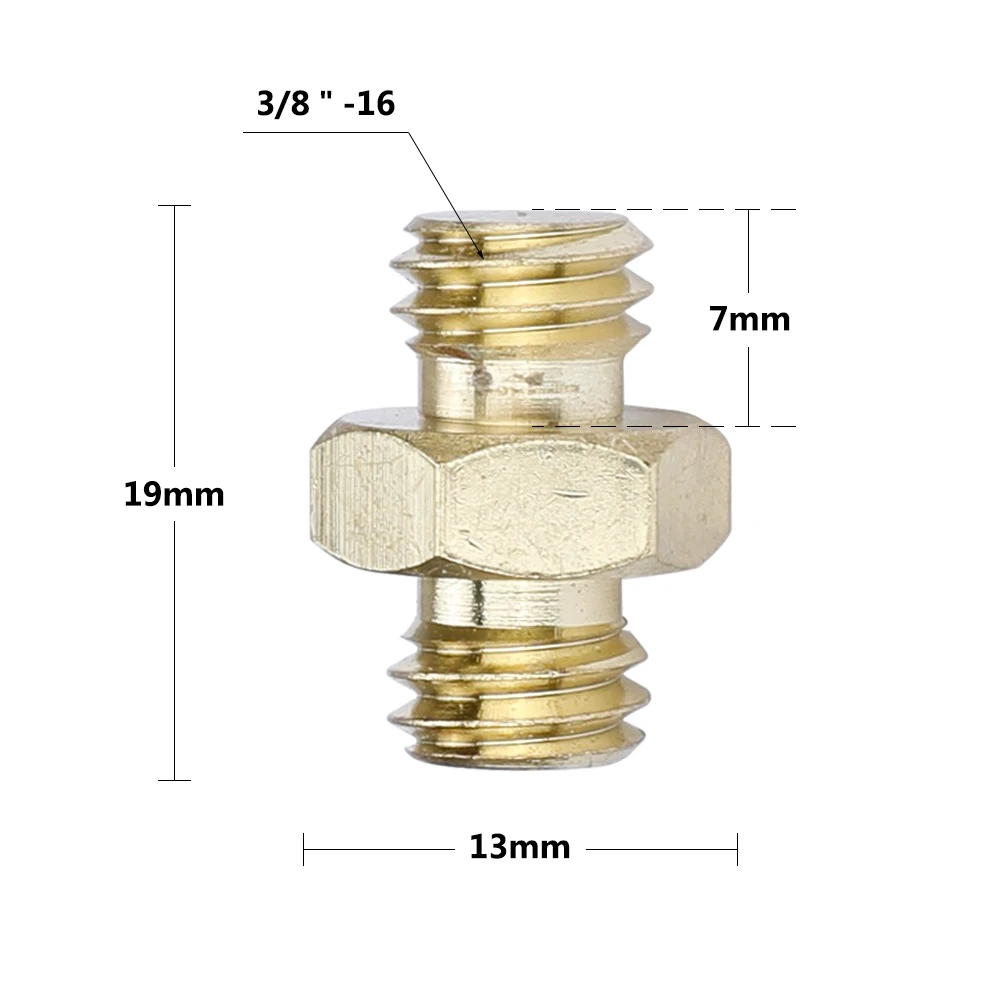 HDRIG 1-5 uds 3/8 "macho a 3/8" adaptador de tornillo roscado macho trípode convertidor de perno de doble cabeza jaula de cámara monopié luz de cabeza de bola