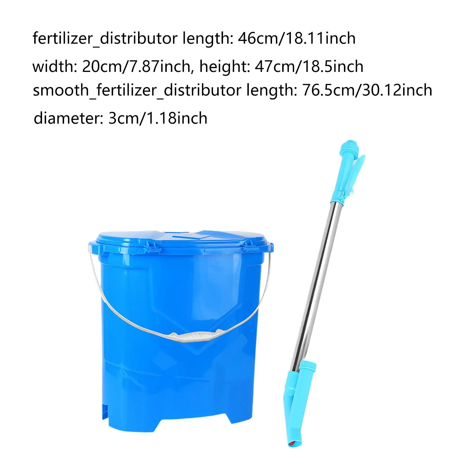 Rotary Fertilizer Seeder Ergonomic Manual Granular Applicator 25L Bucket for Row Planting Maize Vegetables