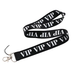 VIP Lanyard Keychain Black Lanyards for Key Badges ID Cell Phone Rope Neck Straps Accessories Gifts