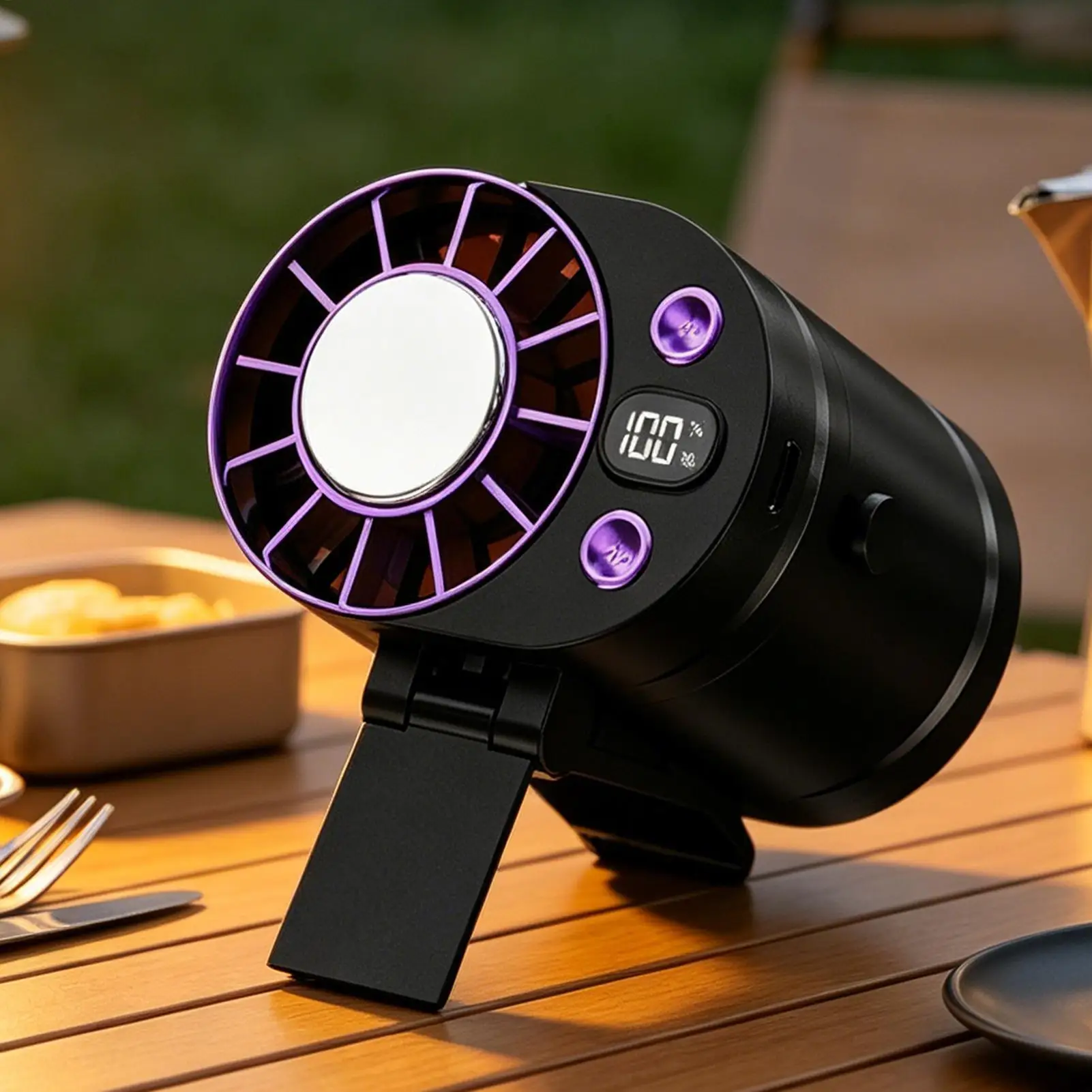 Clip Fan Quiet Rechargeable Digital Display 100-Speed Personal Portable Clip On Fan For Home Office School Desk Car Stroller