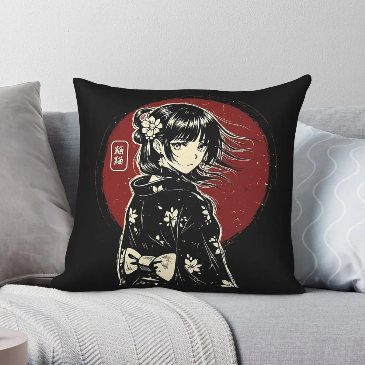 Maomao Windswept Apothecary Diaries Square Pillowcase Polyester Linen Velvet Printed Zip Decor Home Cushion Cover 18