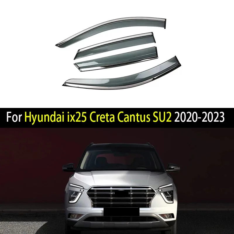 Car Window Visor For Hyundai ix25 Creta Cantus SU2 2020 2021 2022 2023 Deflectors Window Rain Guard Weathershield Sun Rain Guard