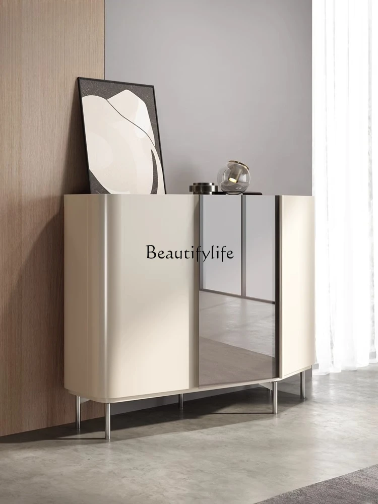 

04Italian light luxury high-end home shoe cabinet large-capacity locker at home door