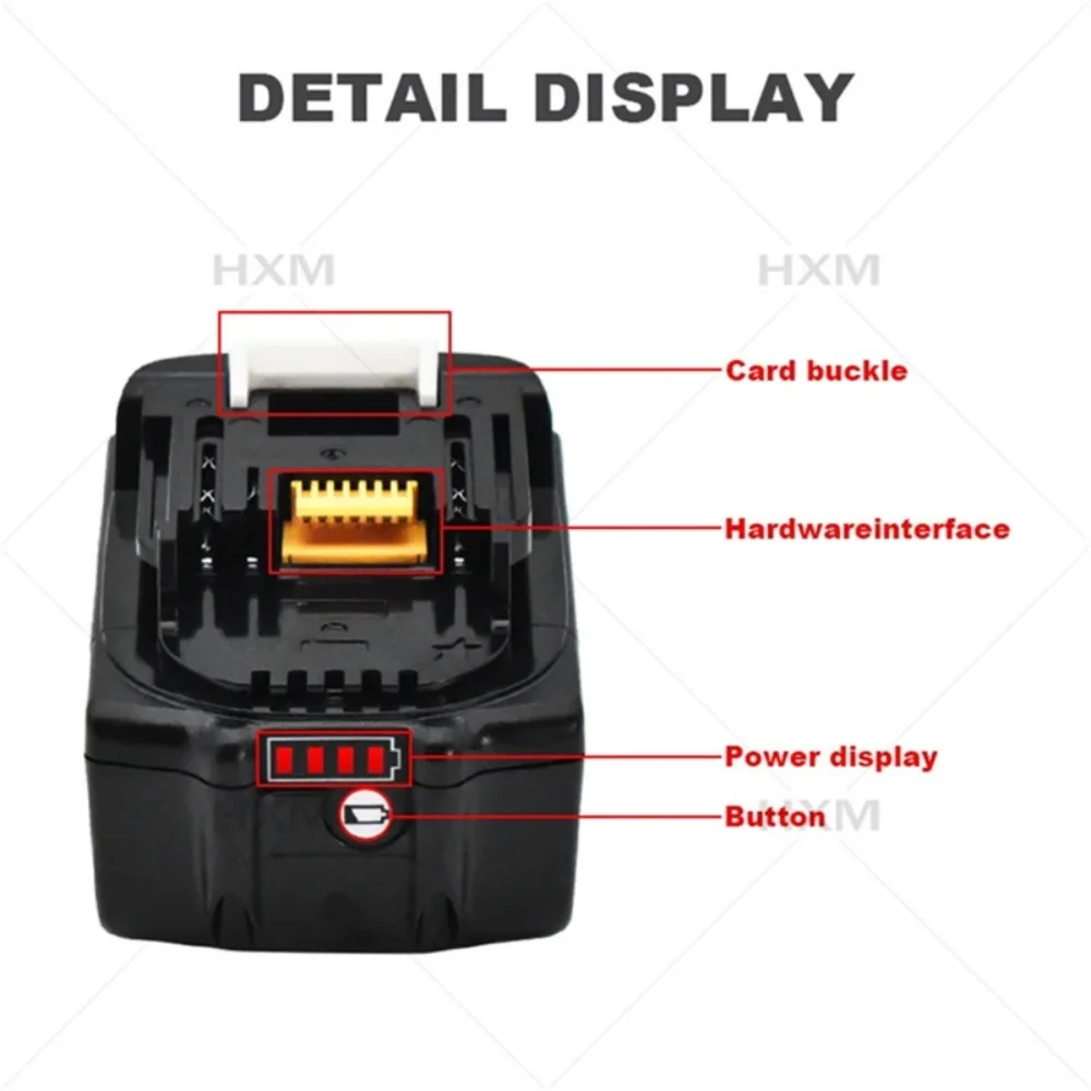 18v Battery for Makita Screwdriver BL1860 BL1850B BL1850 BL1840 BL1830 and 18v Charger Replacement Batteries for Power Tools.