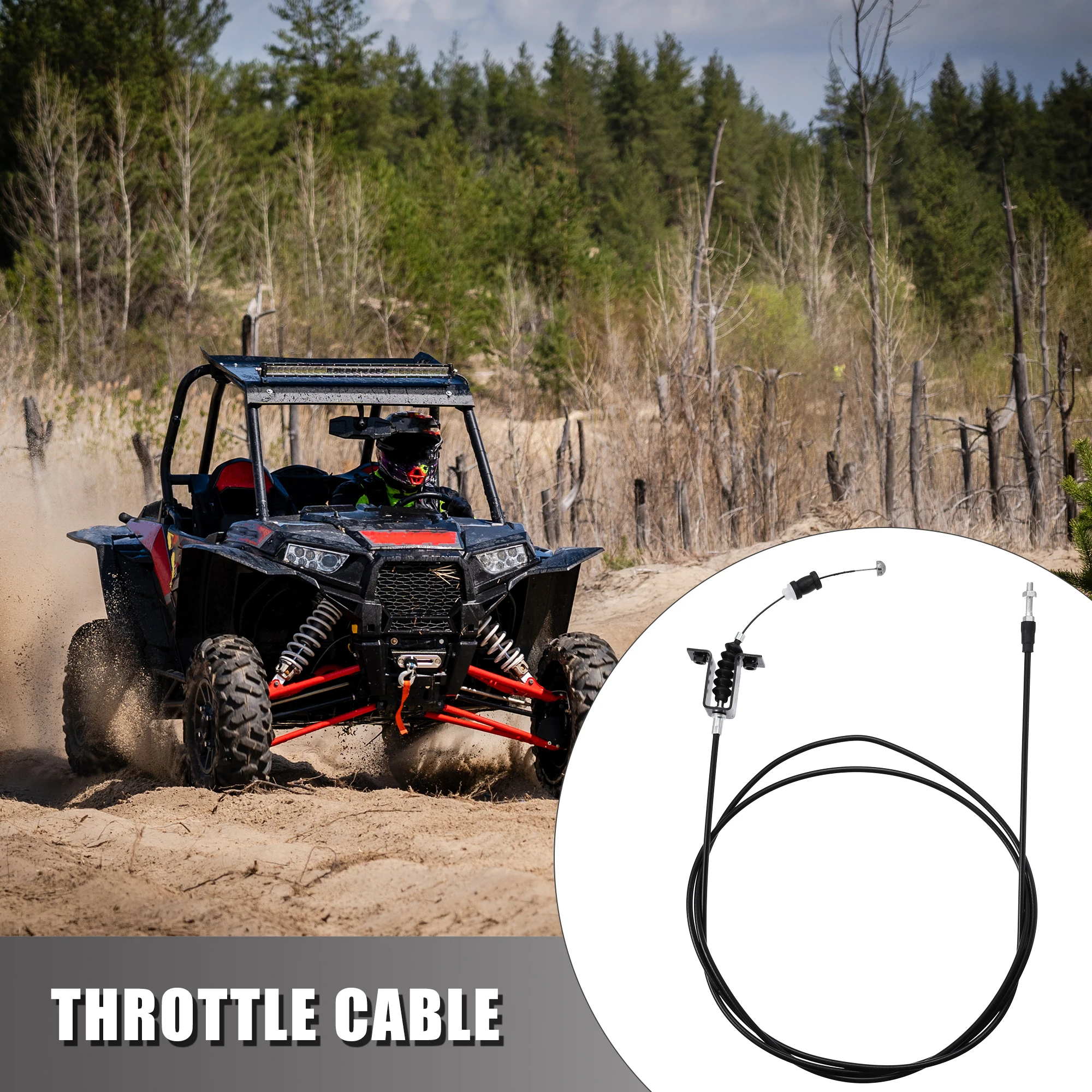 Substituição do cabo do acelerador Motoforti para Polaris RZR 800 2008-2010 para 2008 RZR 800 para 2009 RZR "S" 800 para 2010 RZR 800