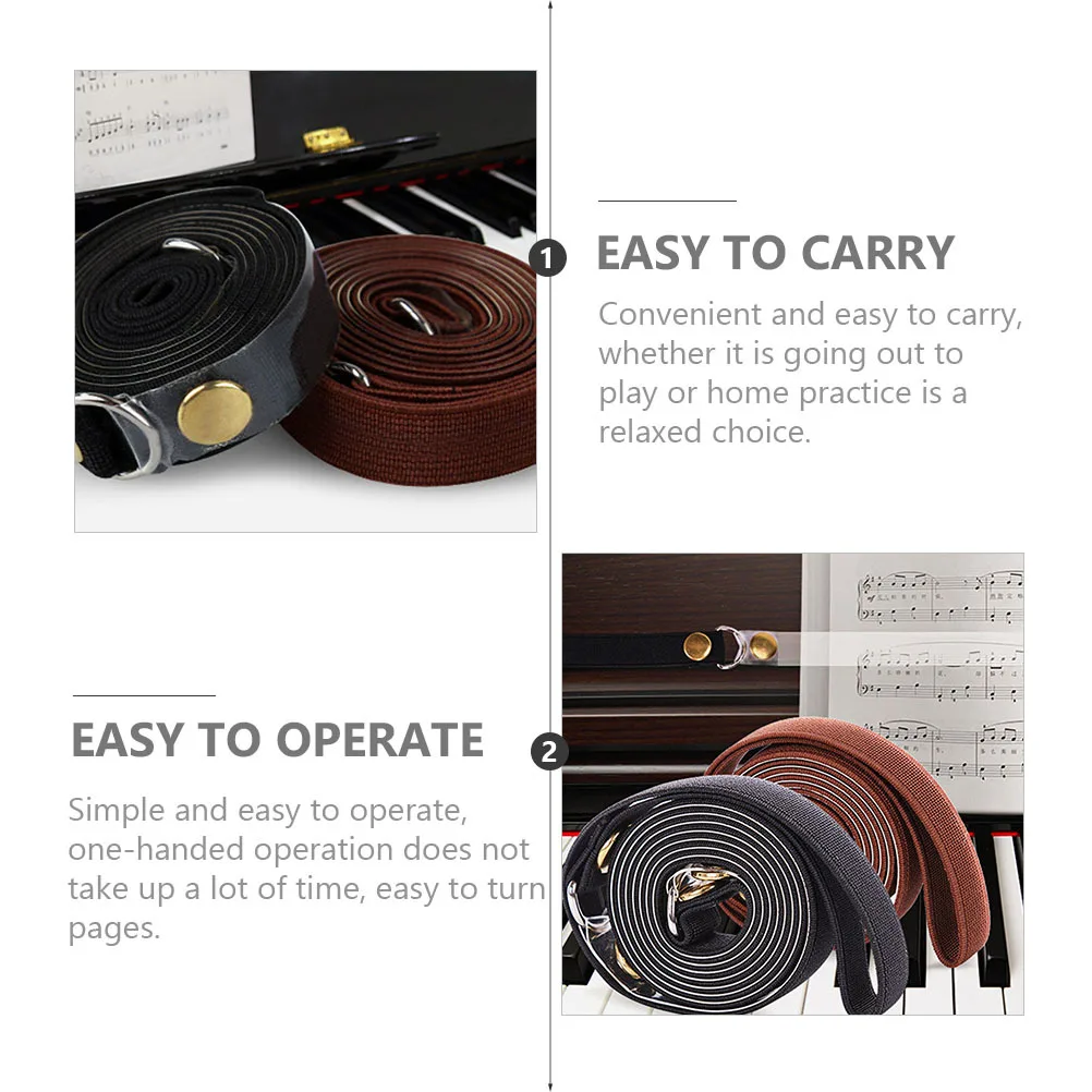 

Piano Sheet Holding Band Transparent Elastic Page Fixing Belt For Music Score Book Clip Portable Performance Accessories