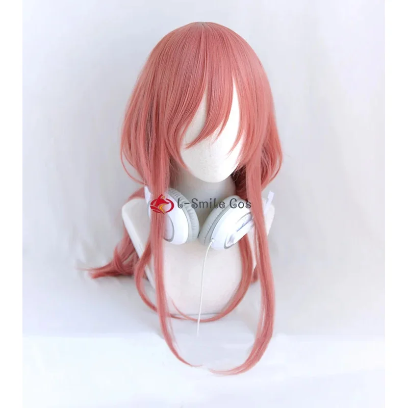 New Cartoon COS Nakano Miku 60cm Long Cosplay Smoke Pink Wig Heat Resistant Hair Wigs Wig cap