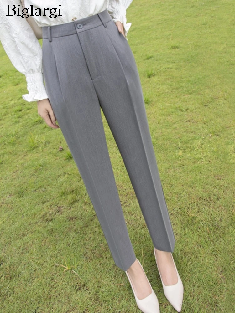 

Summer Autumn Office Pant Women Fashion Casual High Waist Ladies Trousers Korean Style Pleated Woman Pencil Pants