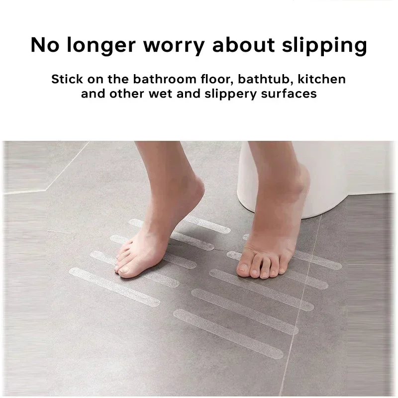 Transparent Foot Mat Anti-slip Strip Bathroom Accessories Bathtub Shower Stickers Non-slip Skirt Bikini Stair Kitchen Bra Gun