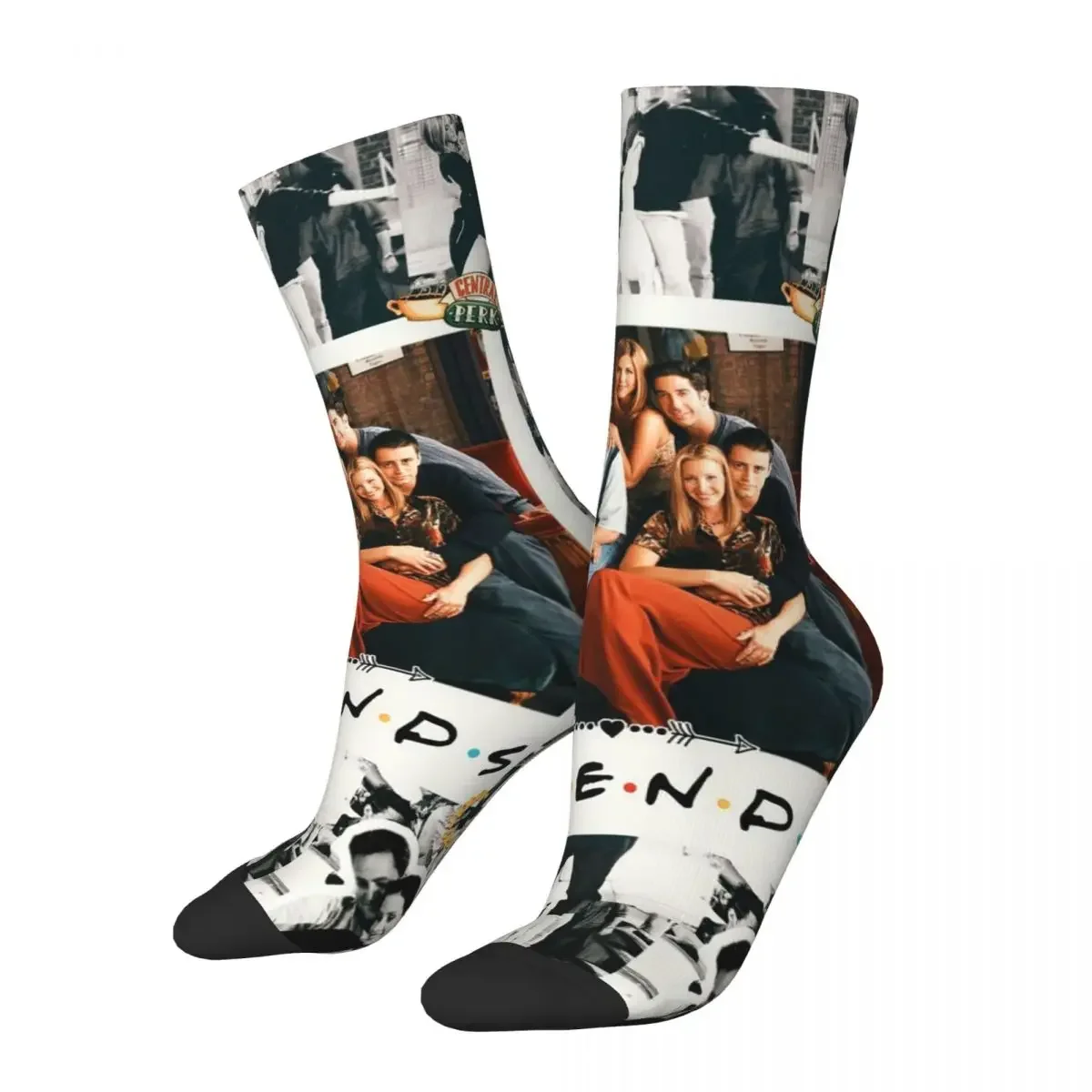 

Crazy Design Friends Best Moments Tv Show Quotes Basketball Novelty Street Style Crazy Socks Cycling Crew Socks for Women Men