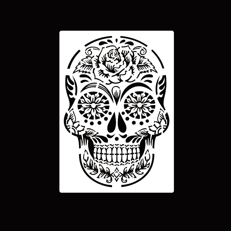 A4 29 * 21cm  Skull DIY Stencils Wall Painting Scrapbook Coloring Embossing Album Decorative Paper Card Template,wall