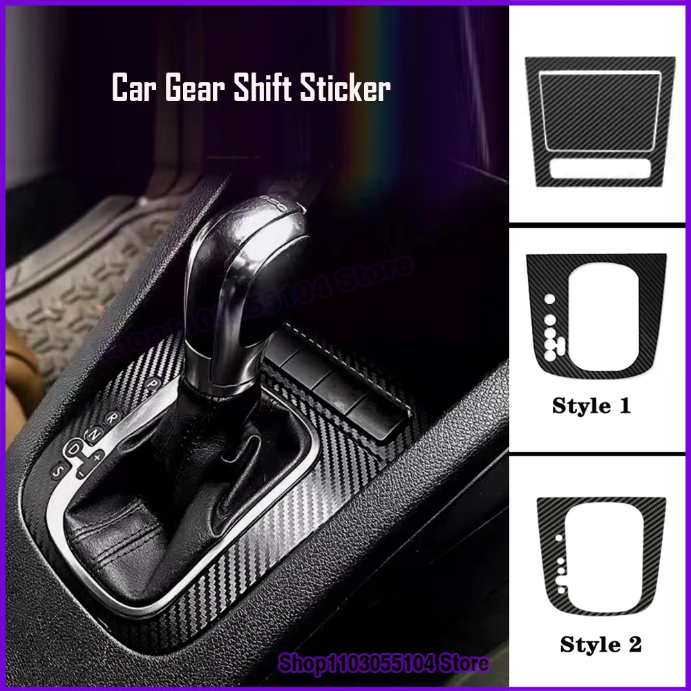 Carbon Fiber Car Gear Shift Sticker For Volkswagen vw Golf 5 Golf 6 SCIROCCO GTI