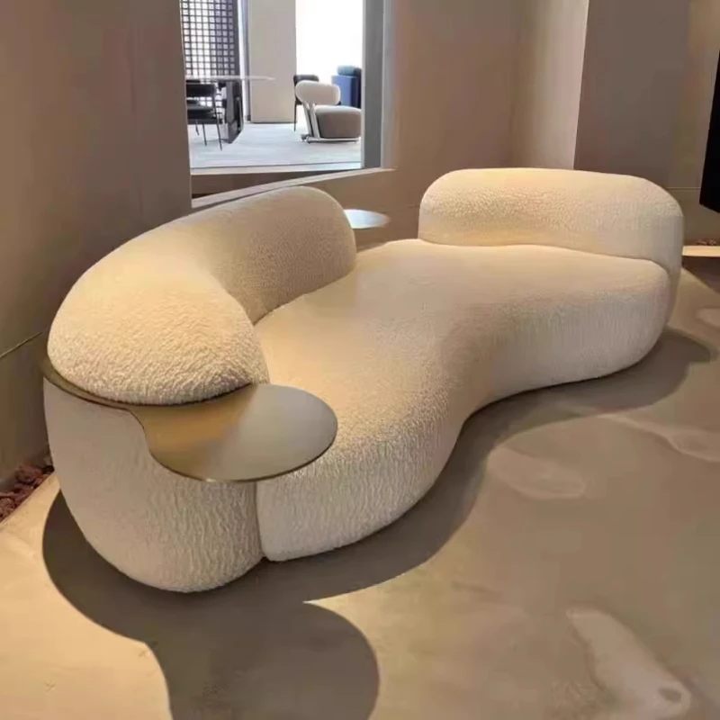 

White Curved Sofa Luxury Individual Longer Living Room Modern Sofa Design Lounge Cheap Oturma Odası Kanepeleri Couch Furniture