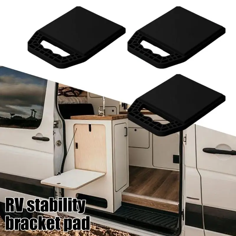 J0MA 4pcs Rectangular Trailer Base Pads with Lattice Contact Area Set for Outdoor