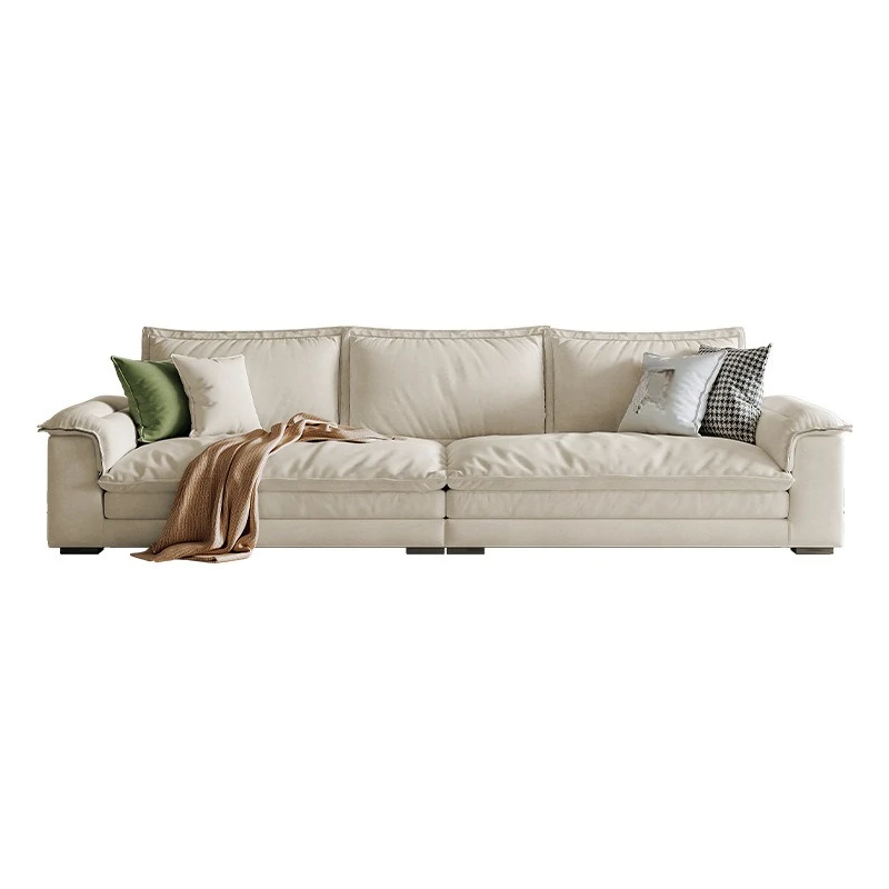 

Nordic new modern minimalist sofa cream cloth sofa living room anti-cat scratch sailboat fabric sofa
