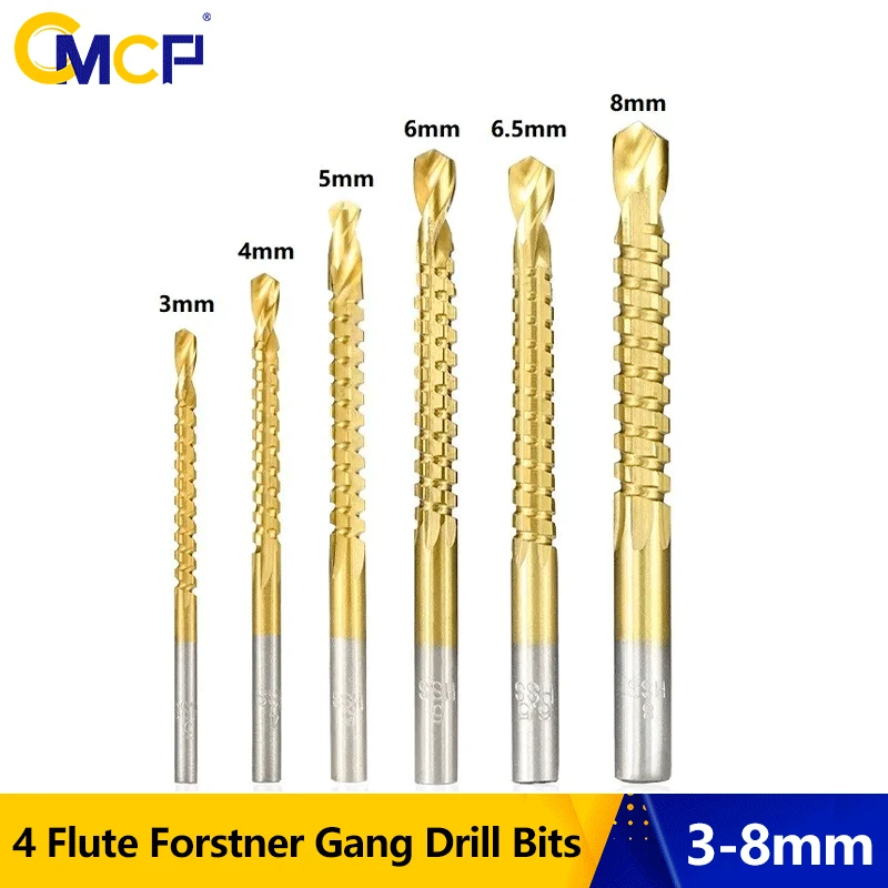 

CMCP 6pcs Cobalt Drill Bit Set Spiral Screw Metric Composite Tap Drill Bit Tap Twist Drill Bit Set Multi-Function Metal Specia