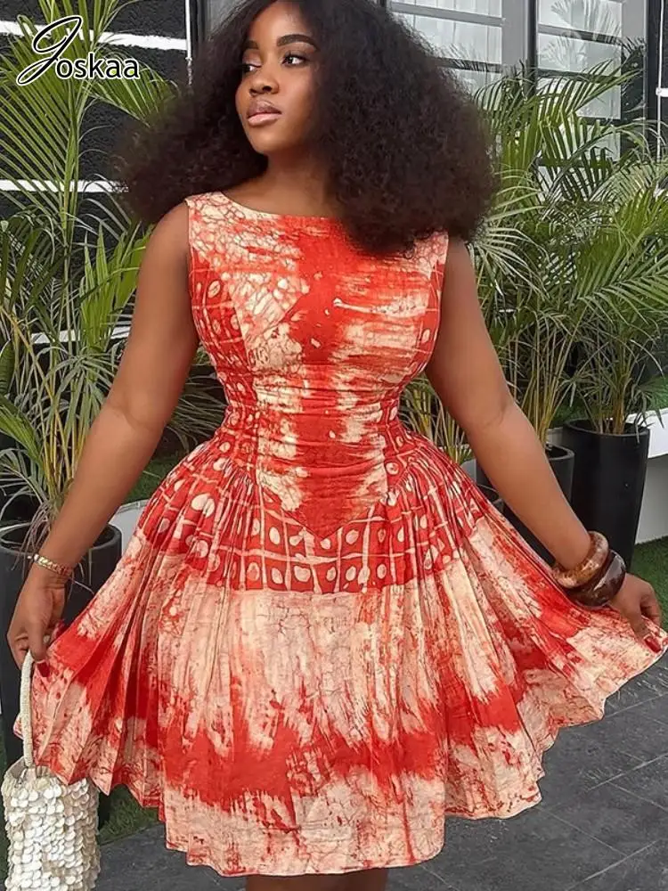 aesthetic a line dress Joskaa Printed A-Line Women Hipster O-Neck Sleeveless Skinny Vestidos 2025 Summer Holiday Beachwear Clubwear Backless Dresses - Low AU: whsale Size:EU44 By Kierkegaard Design Studio.