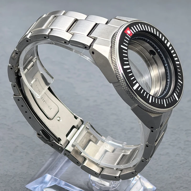NH35 Case King Samurai Case Steel Watch Band Fits NH34 NH35 NH36 7S 4R Japan Automatic Movement 28.5mm Dial Replace Samurai Case