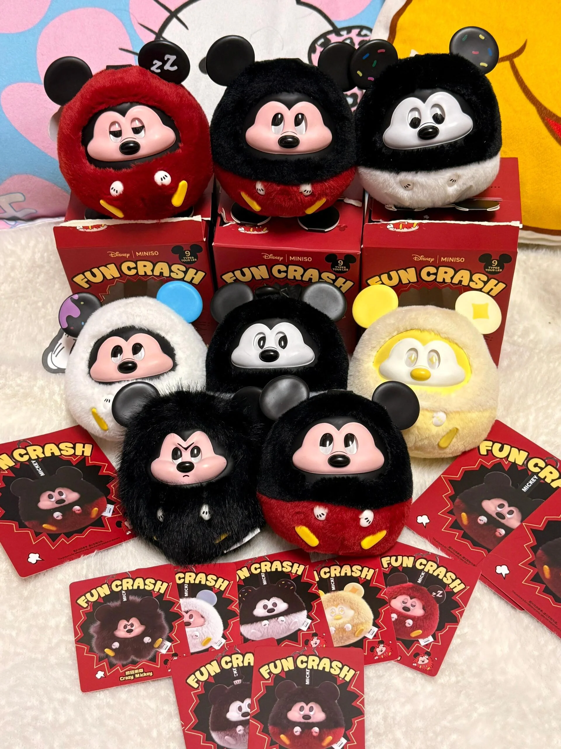 

NEW Blind Box Disney Anime Mickey Fun Collision Series Vinyl Plush Pendant Blind Box Cartoon Cute Mickey Bag Pendant Couple Gift