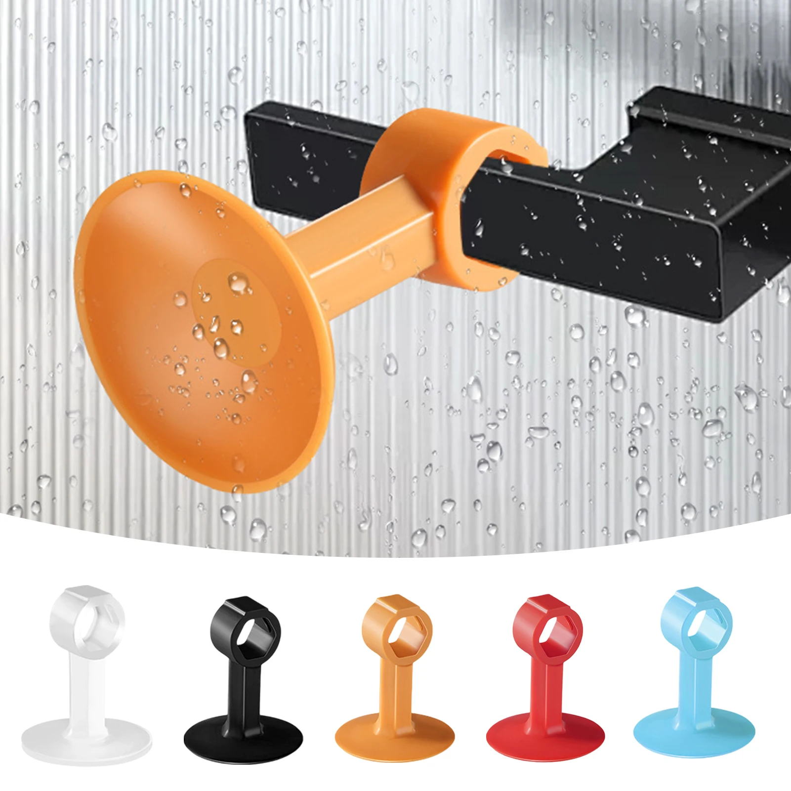 High Quality 5 Colors Silicone Door Stopper Handle Punch Free Bumper Anti-collision Buffer Guard For Door Handle Bar 1PC J3