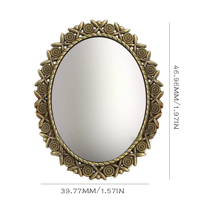 1/12 Dollhouse Vintage Rose Spiegel Wandspiegel Frame Poppenhuis Meubelaccessoires Micro Scène Decoratie Foto Props