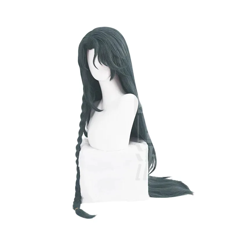 고품질 Wen Chou Cos 가발 90-100CM 혼합 색상 내열성 합성 머리 할로윈 파티 애니메이션 코스프레 가발 + 가발 모자