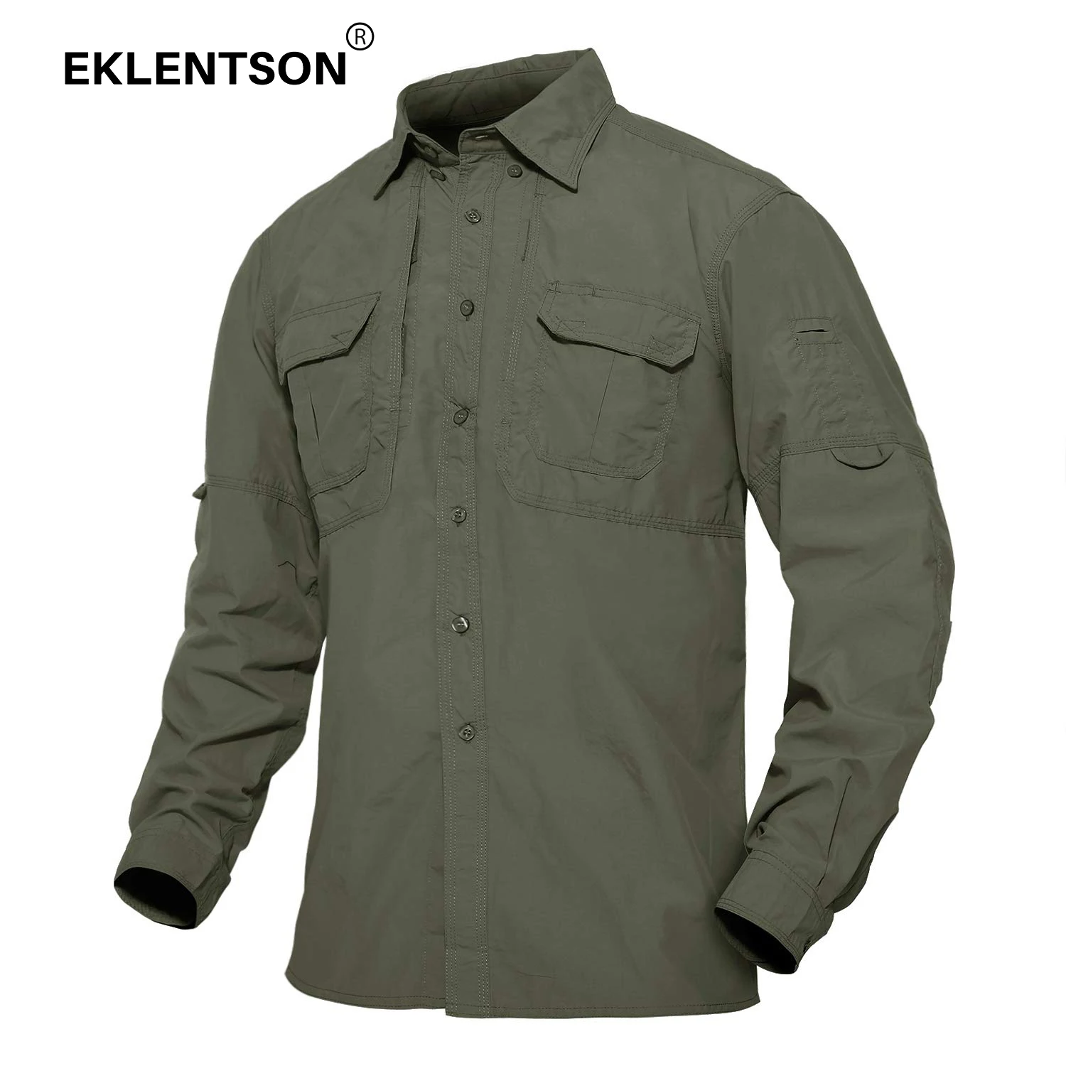 EKLENTSON Men's Breathable Lightweight Sun Protection Hiking Fishing Shirts Quick Dry Long Sleeve Shirts