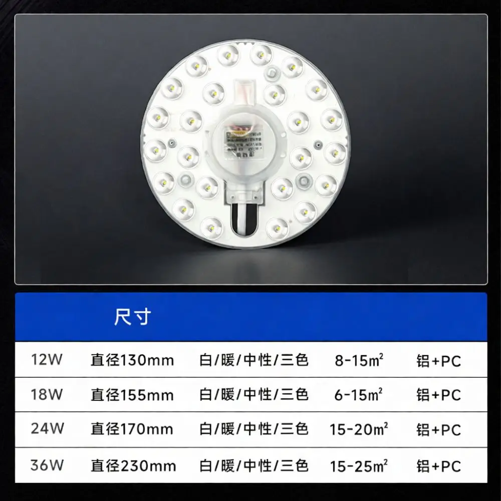 Universal Circular LED Retrofit Module For Ceiling Light Replacement Energy Efficient Home Indoor Lamp Lighting Component