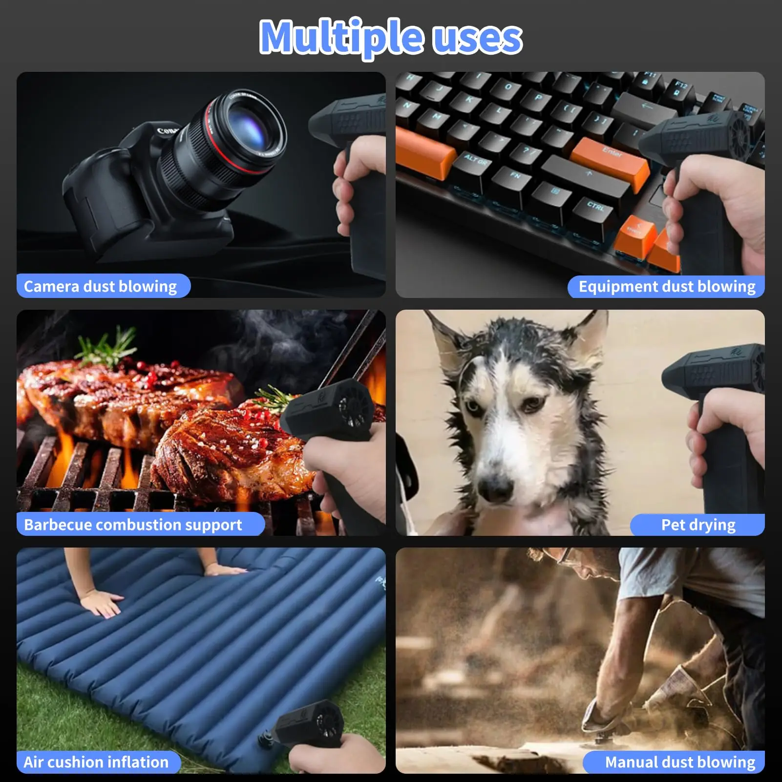 130000 RPM X3 Mini Turbo Jet Fan Elektrische Air Duster 3 Modi Verstelbare windsnelheid Turbo Gewelddadige Fan Oplaadbaar voor Auto Schoon