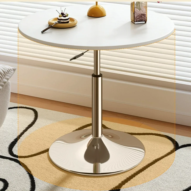 Round Coffee Table Basse Living Room Solid Wood Storage Lift Top Small Space Scandinavian Meubles De Salon Retro Coffee Tables