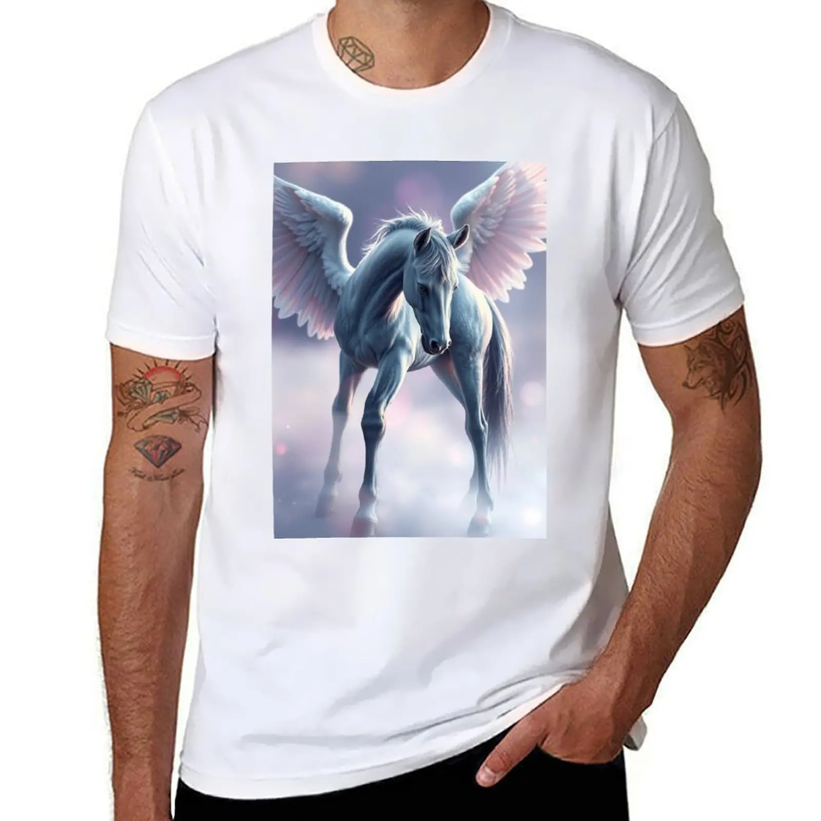 

Young Pegasus Filly in Deep Thought T-Shirt cotton tshirt 100% t shirts for man cotton soft T-Shirt