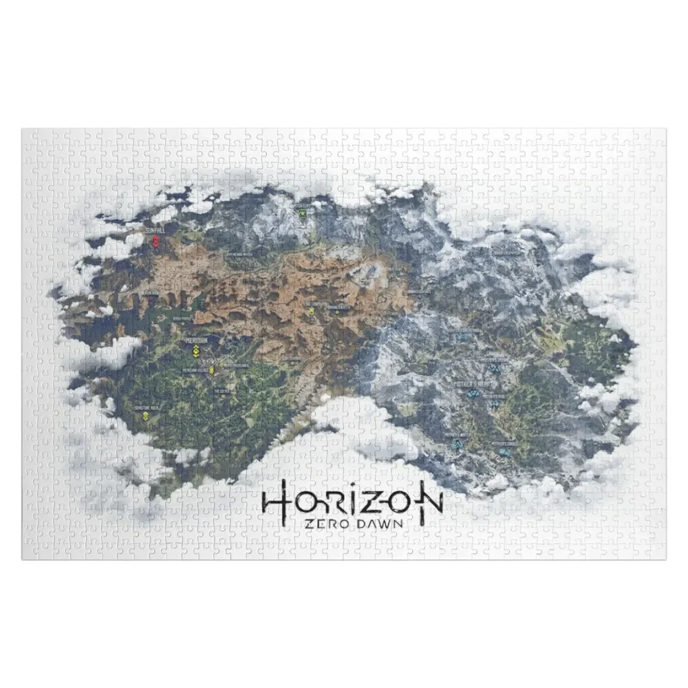 Horizon Zero Dawn Map Jigsaw Puzzle Wooden Jigsaws For Adults Children Scale Motors Woods For Adults Puzzle