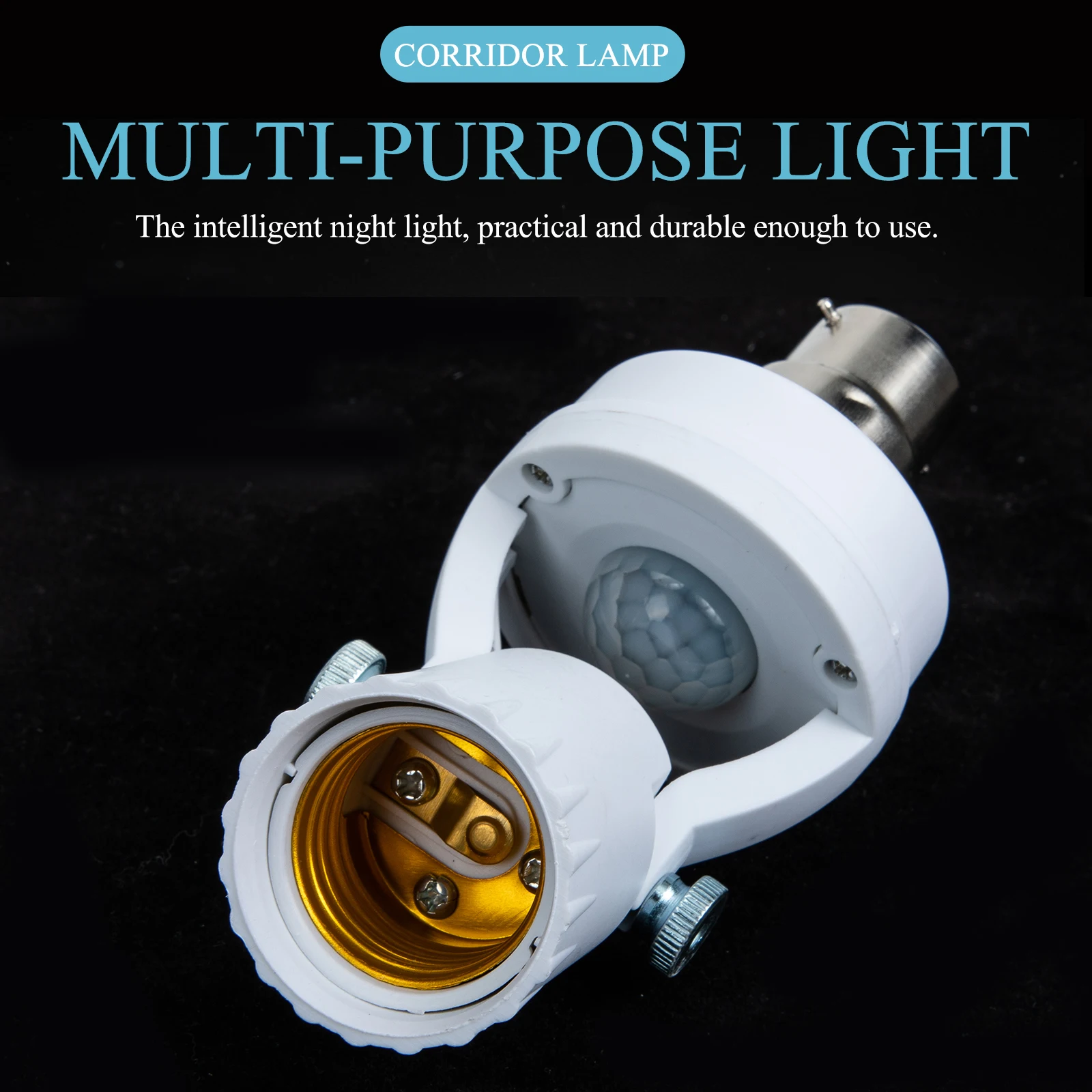 

Induction Lamp Holder Sensor Socket Adjustable Design High Sensitivity Reliable Performance Infrared Light Socket Wide Use