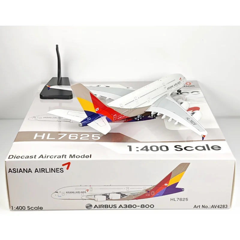 دييكاست 1/400 مقياس AV4283 الخطوط الجوية الآسيوية A380-800 HL7625 سبيكة نموذج طائرة لعبة تحصيل زخرفة الديكور