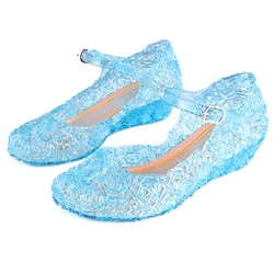 Zapatos impermeables para niños pequeños, sandalias de cristal para fiesta de cosplay, Princesa, novedad de verano, 24-35