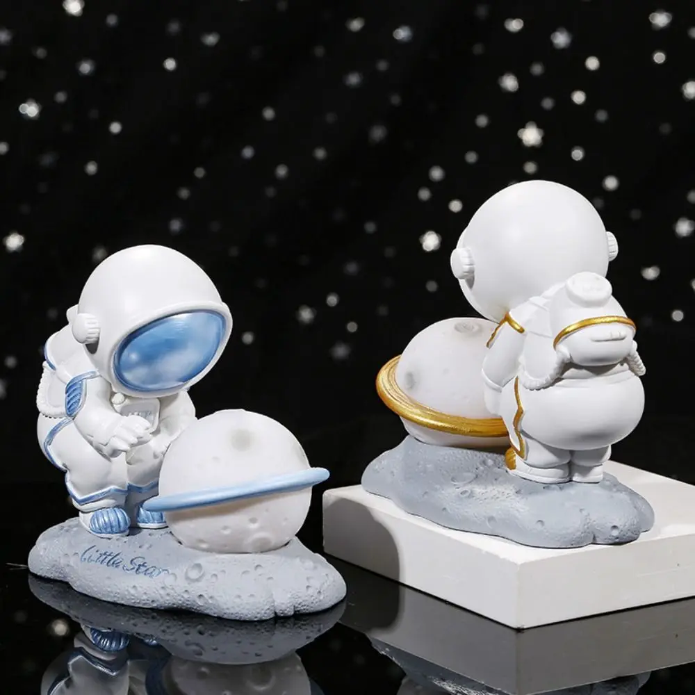 Creative Astronaut Night Light Portable Cartoon Sleeping Lamp Cute Exquisite Desktop Luminous Planet Lamp Living Room